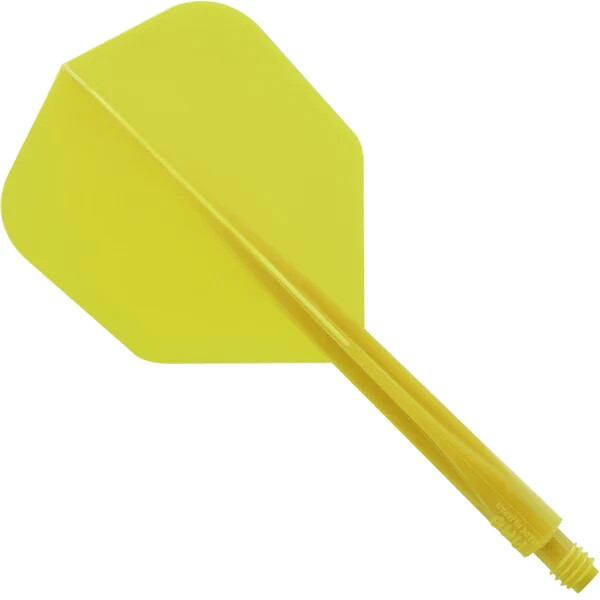 SOLID YELLOW CONDOR AXE DART SHAFT/FLIGHT COMBO SMALL FLIGHT LONG SHAFT