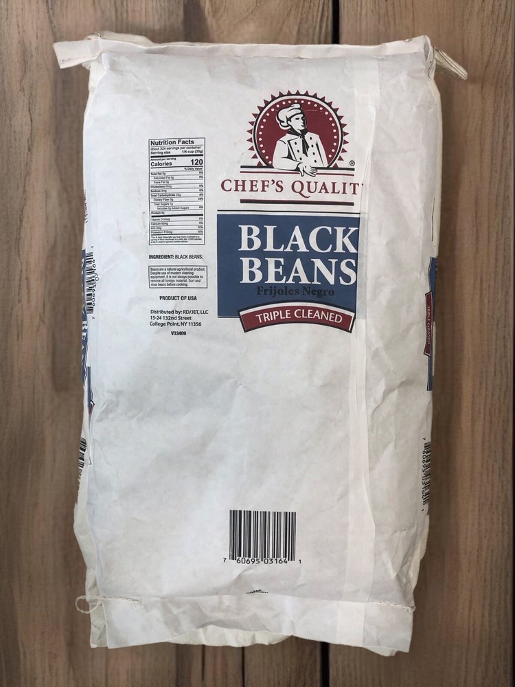 25 Lbs Chef’s Quality Black Beans New Triple Cleaned