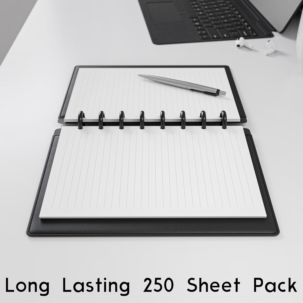 Discbound Half-Letter Size Lined Paper Refill, 250 Sheets 250 Sheets, White