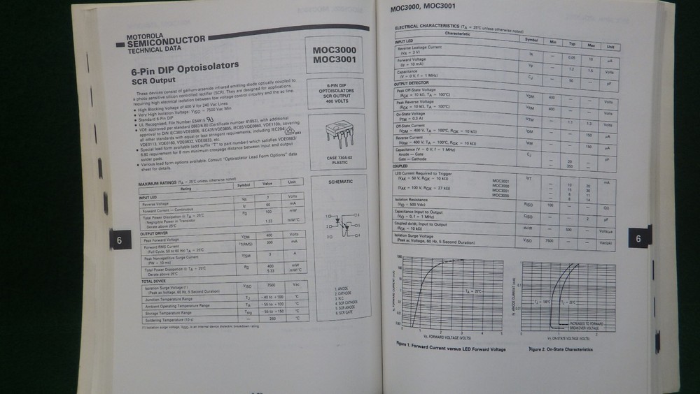 Vintage Motorola Optoelectronics Device Data Catalog/Handbook 1987