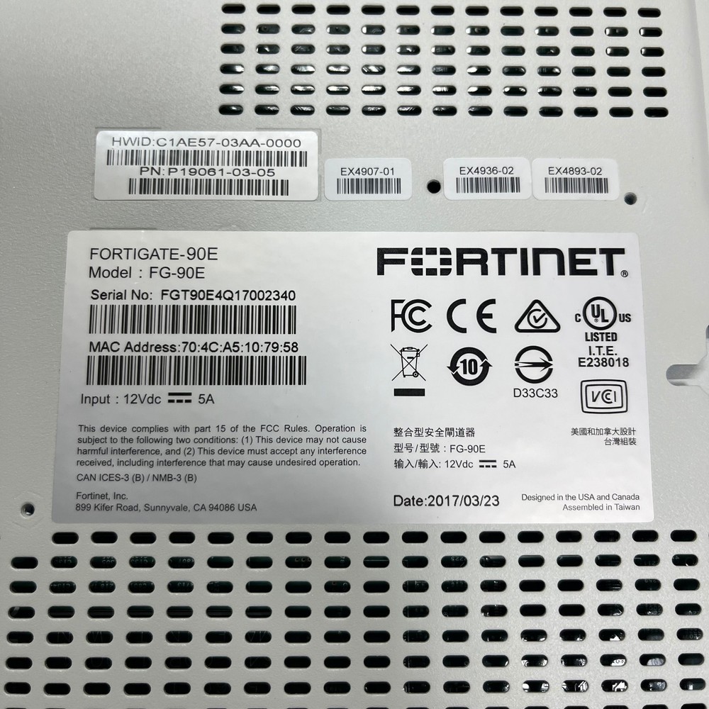 Fortinet FortiGate 90E FG-90E Network Security Firewall Tested Good!!【1day ship】