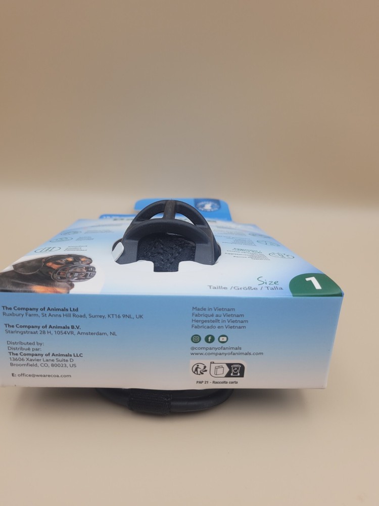 Baskerville Ultra Muzzle for Dogs - Size 1 - Adjustable & Comfortable - New