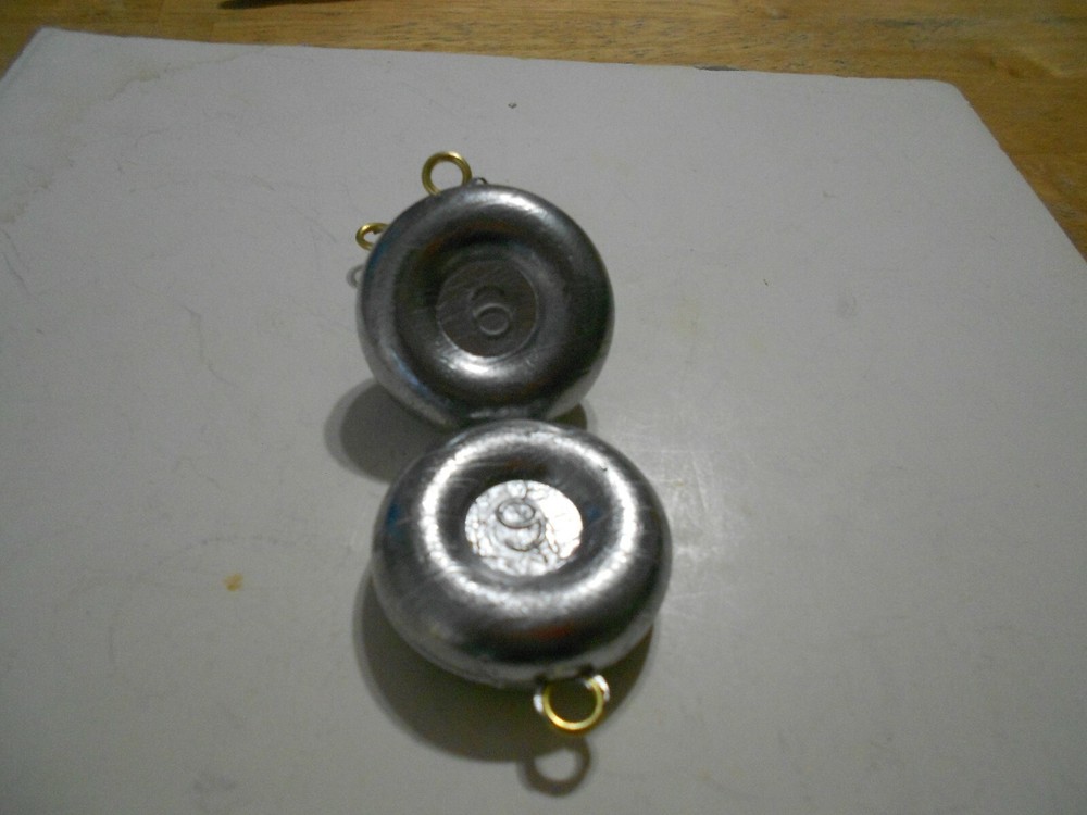 45 - 6 OZ FLAT ROUND RIVER SINKERS