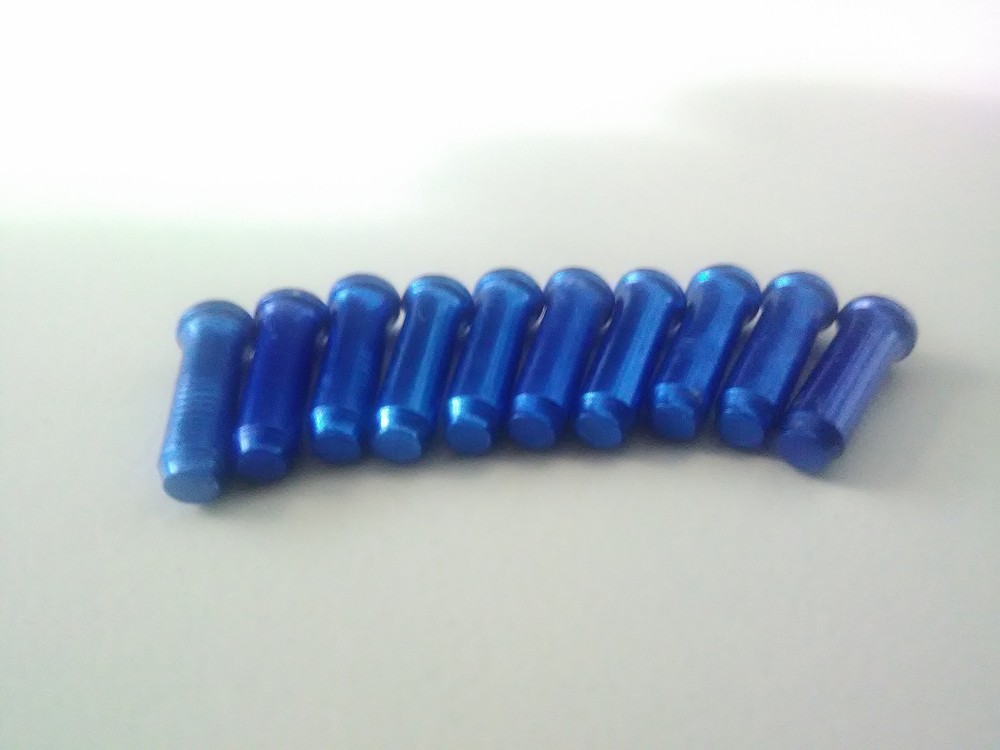 10X Aluminum Bicycle Blue Brake Shift Cable End Crimp