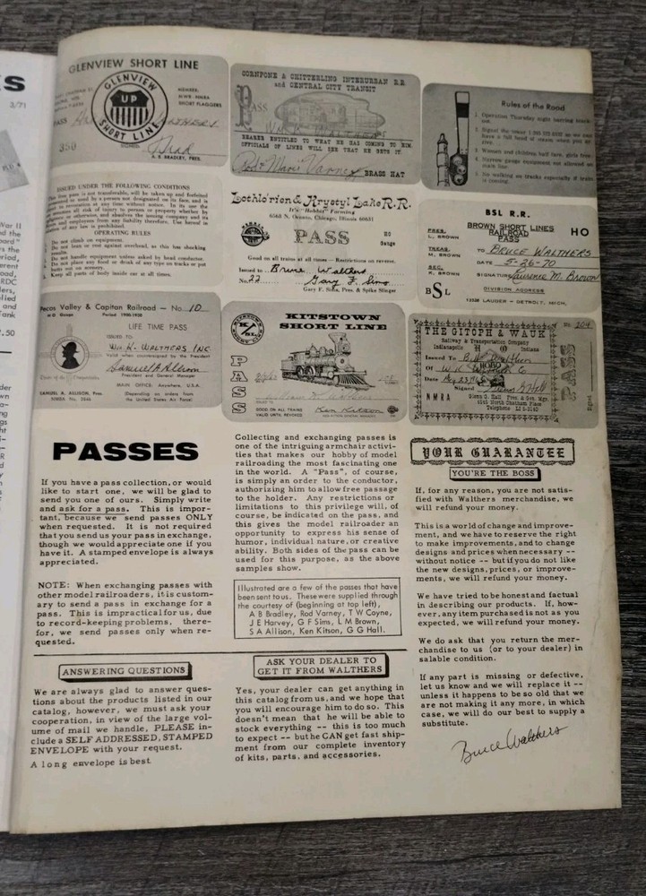 Walthers 1971 Edition Model Railroad Reference Book Catalog HO Scale