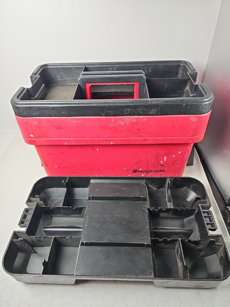 Snap-on Red Plastic Portable Multi Layer Tool Box Storage Chest Case KRW200
