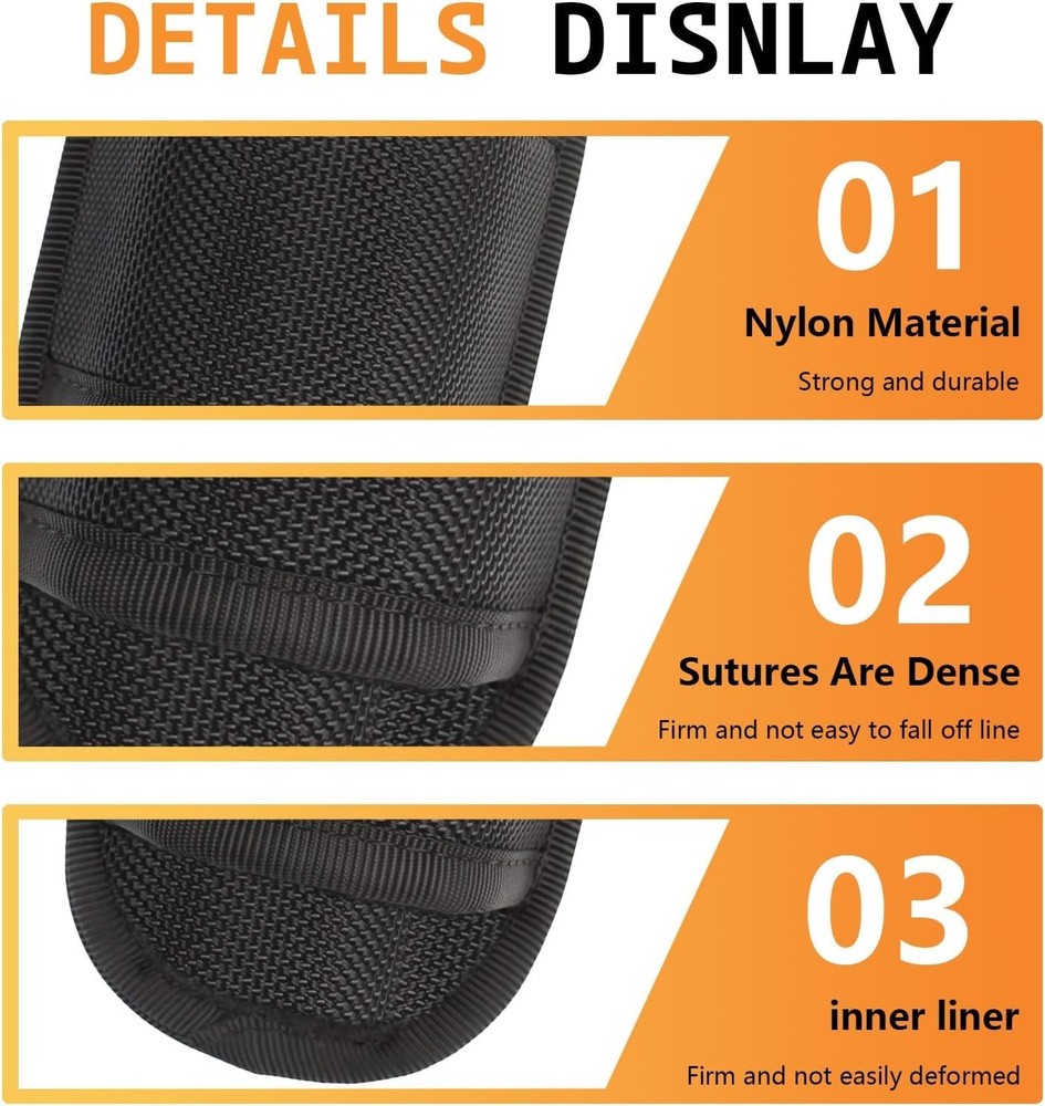 Flashlight Holster for Duty Belt, Open Top D Cell Compact Light Holder Case