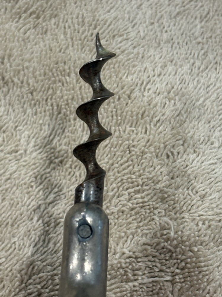 Antique Vtg Folding Pocket Corkscrew Bottle Opener