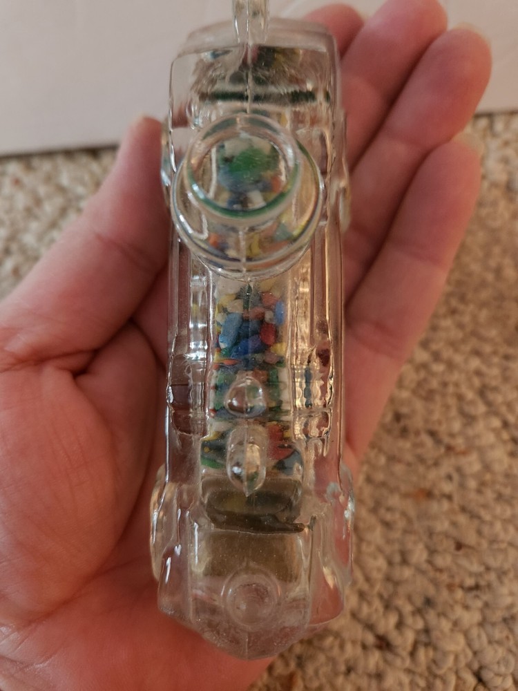 Vintage Glass Fire Truck Candy Container!