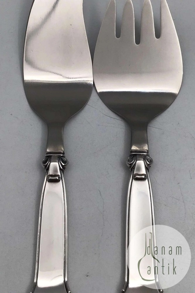 Cohr Silver / Steel Fish serving cutlery