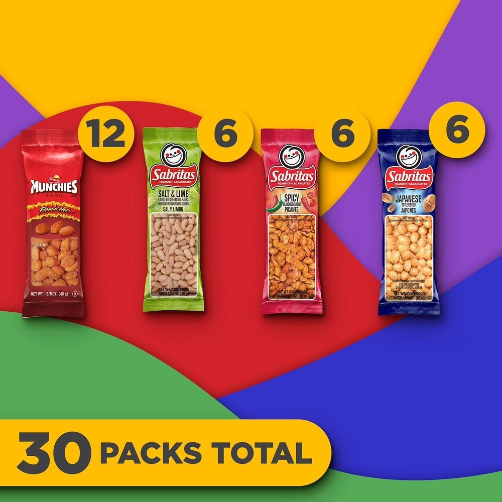 Frito Lay Sabritas Variety Pack Peanuts Mix, 30 pk.