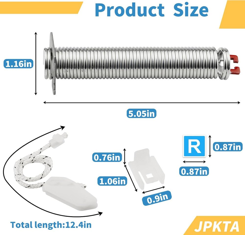 Dishwasher Door Spring Kit Replacement 00754866 with Cables