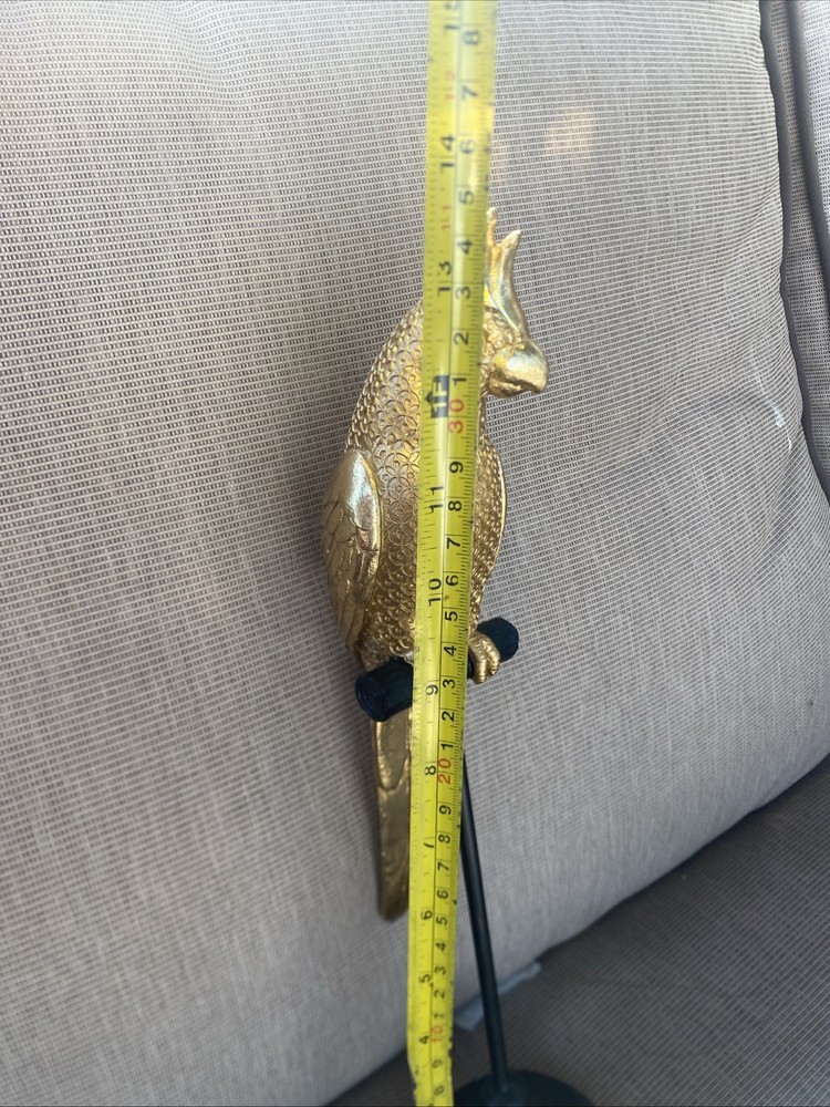 Golden Parrot Perched On Stand