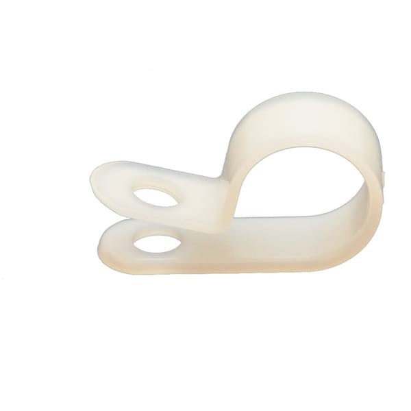 Dolphin Components Dc-3/16N Cable Clamp, Nylon 6/6, 3/16 In Bundle Dia., White,