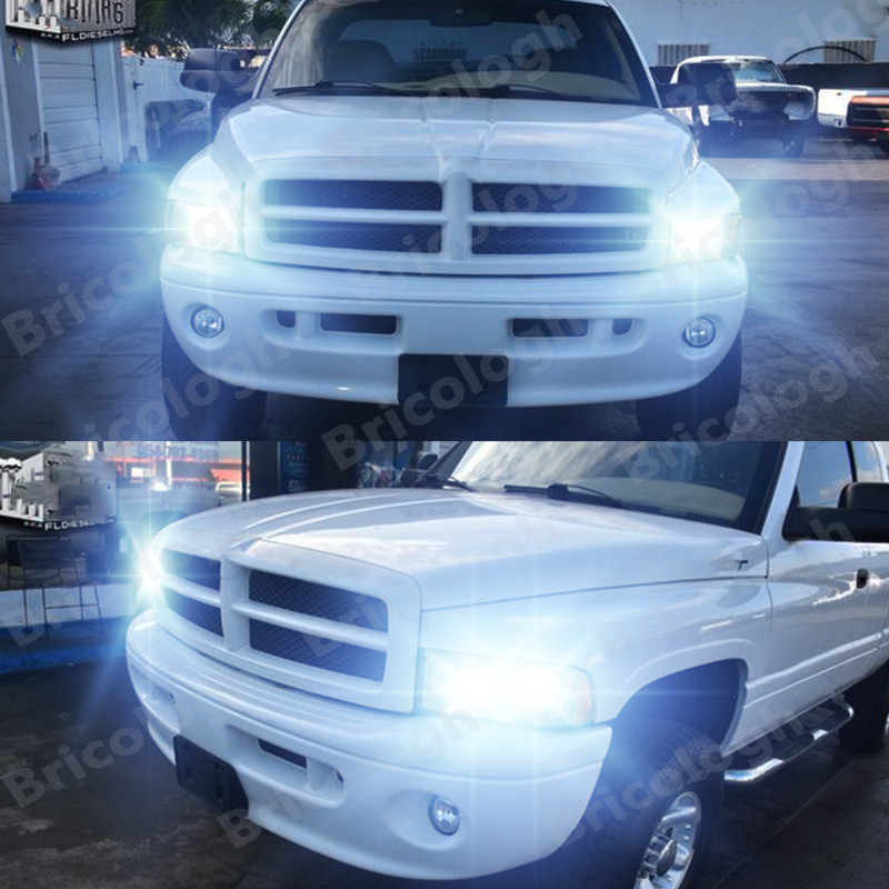 9004 4 Sides LED Headlight for Dodge RAM 1500 2500 3500 1994-2001 High Low Beam