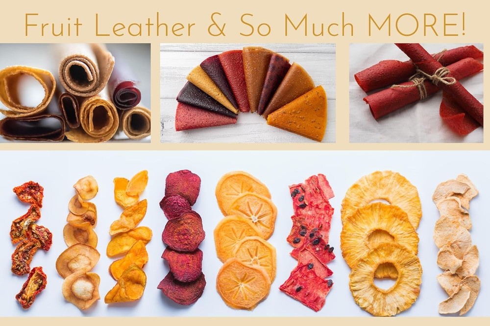 Non-Toxic 4 Pack Silicone Dehydrator Sheets - Ideal for Fruit Leather, Jerky