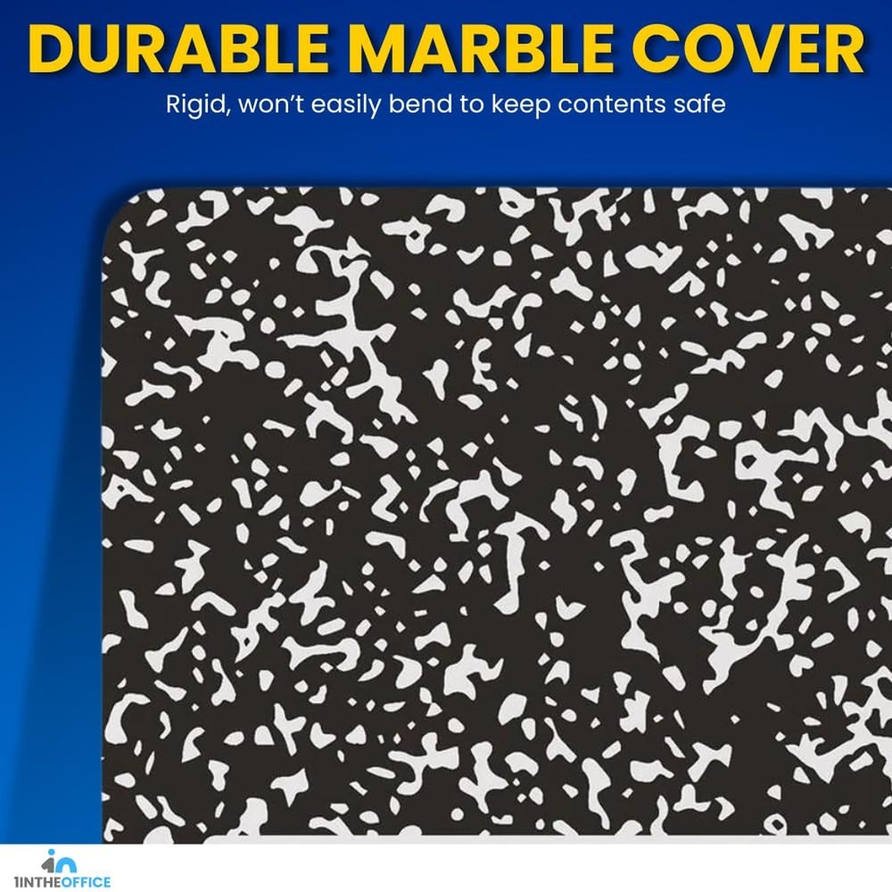 1InTheOffice Composition Notebook Wide Ruled, Marble Composition Notebook, 7....