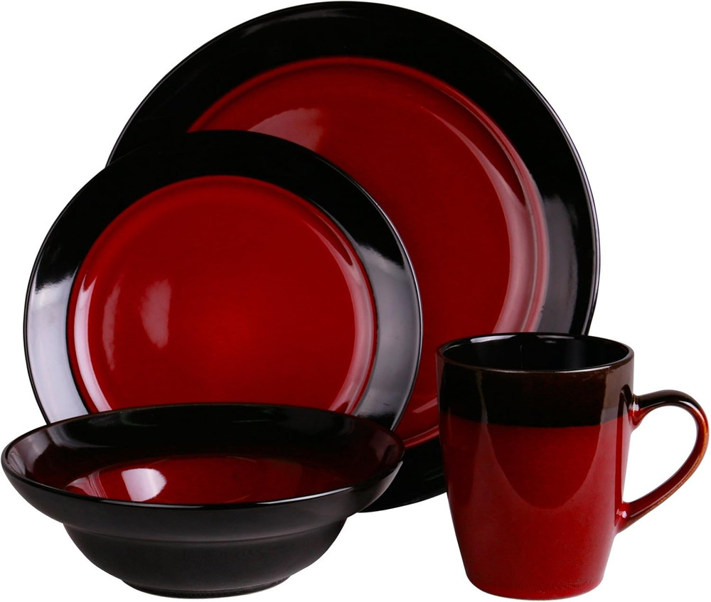 El Tanizia 16Piece High Gloss Dinnerware Set, 16Pc