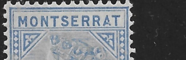 MONTSERRAT SC8 SG10a "TOP LEFT TRIANGLE DETACHED" MINT LIGHTLY HINGED