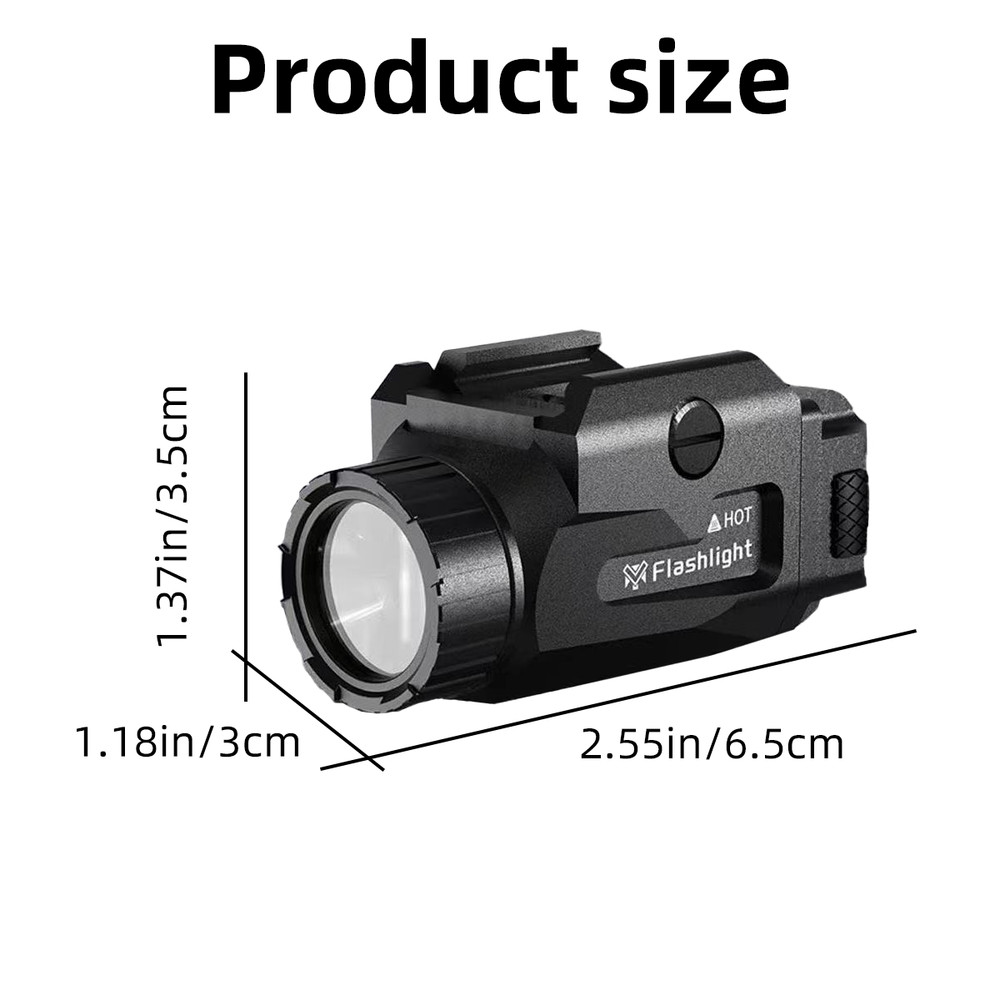 US Pistol Light with Strobe Function for Guns 800 Lumens Tactical LED Flashlight