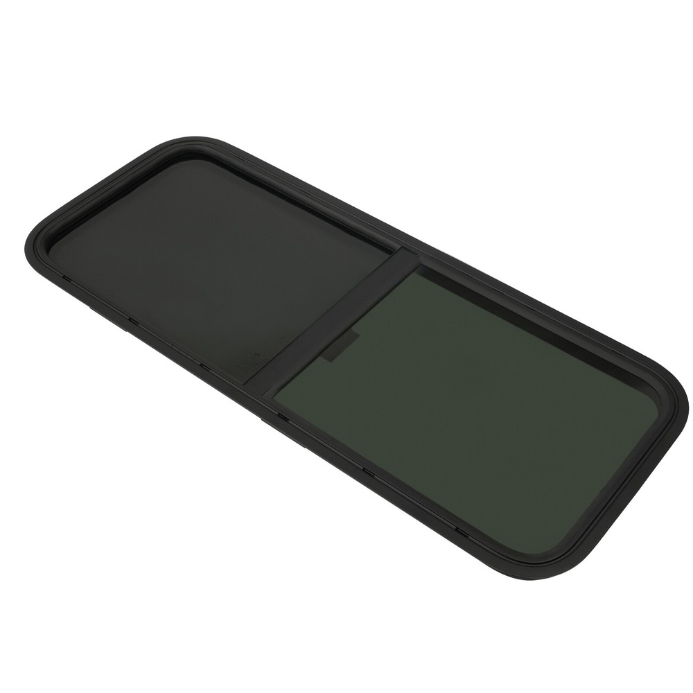 RV Exit Window 42" W x 22" H Optional Trim RV Window Replacement Camper Black!
