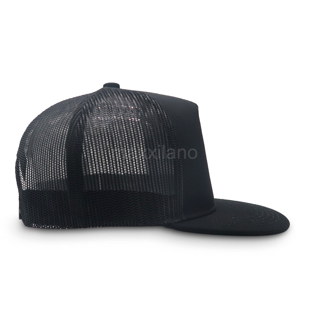 Snapback Hat Cotton Mesh Solid Flat Brim Style Baseball Cap Trucker Men Visor
