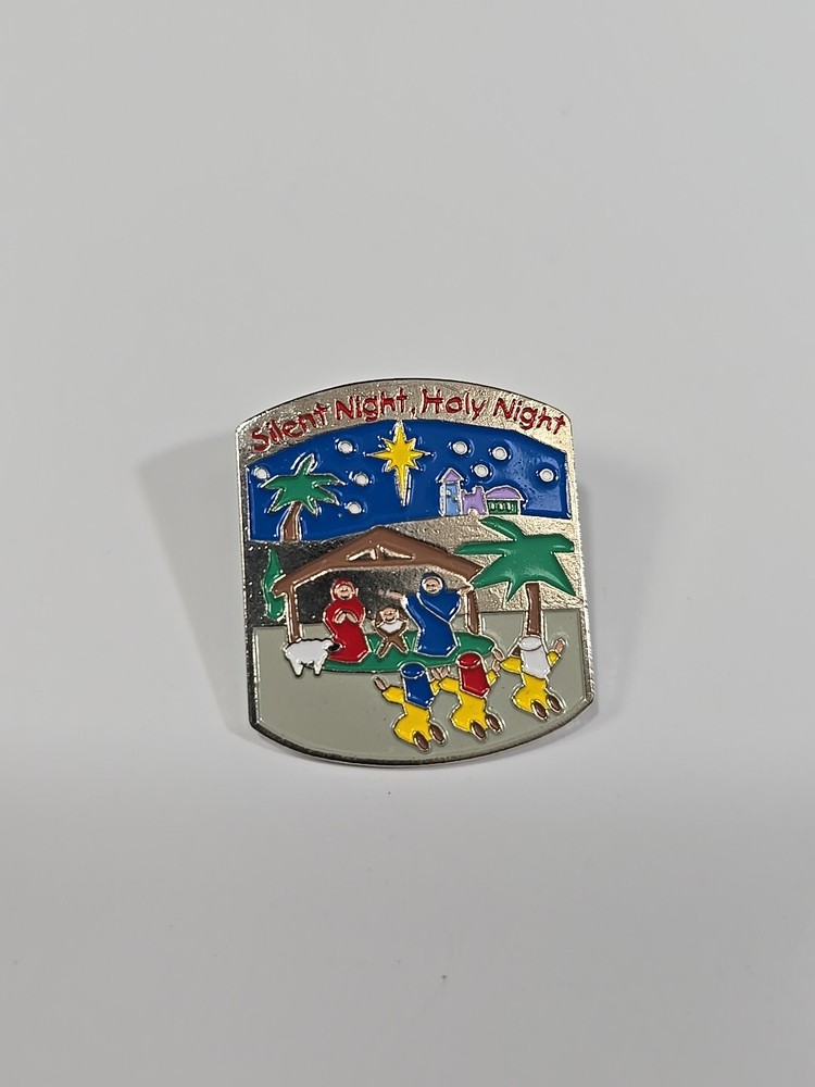 Silent Night Holy Night Nativity Lapel Pin