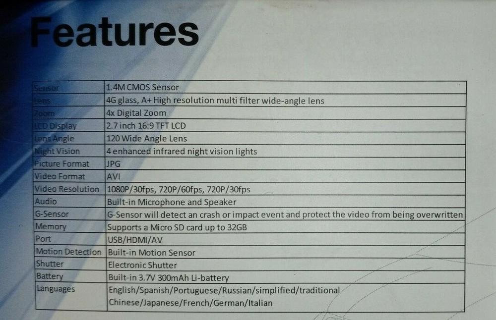 Myron & Davis Dash Cam DVR Model#DVR300