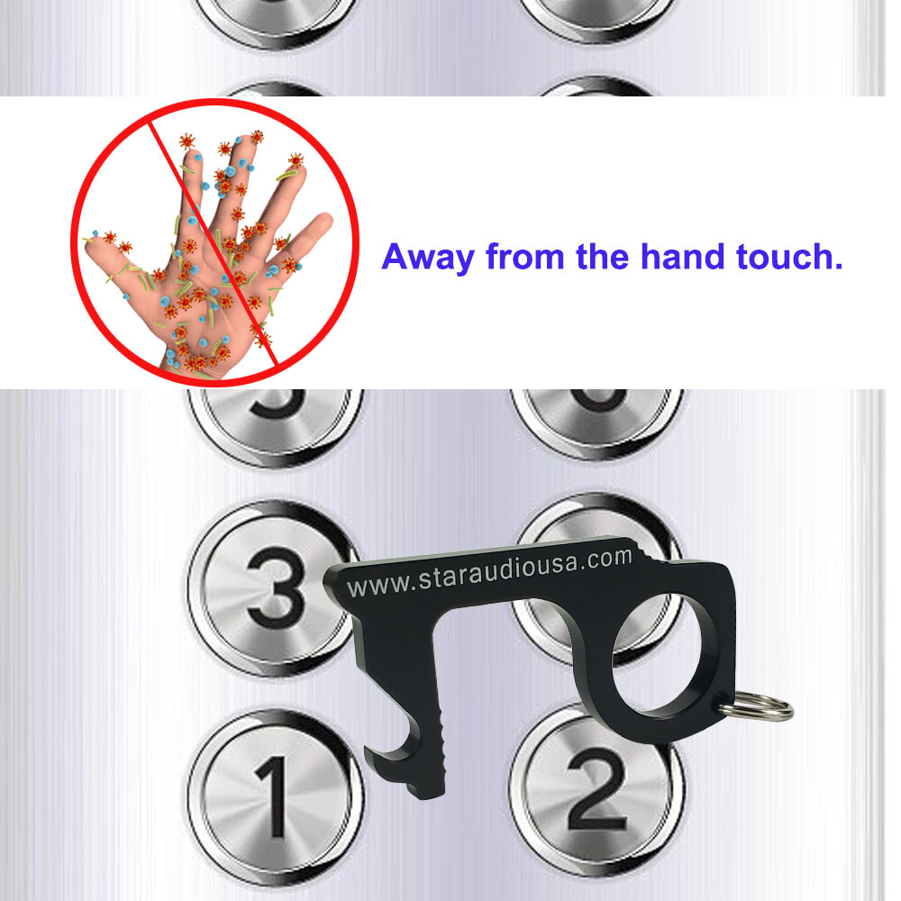 3Pcs Key Door Opener Handheld Touchless Keychains Clean Anti-Microbial Keychain