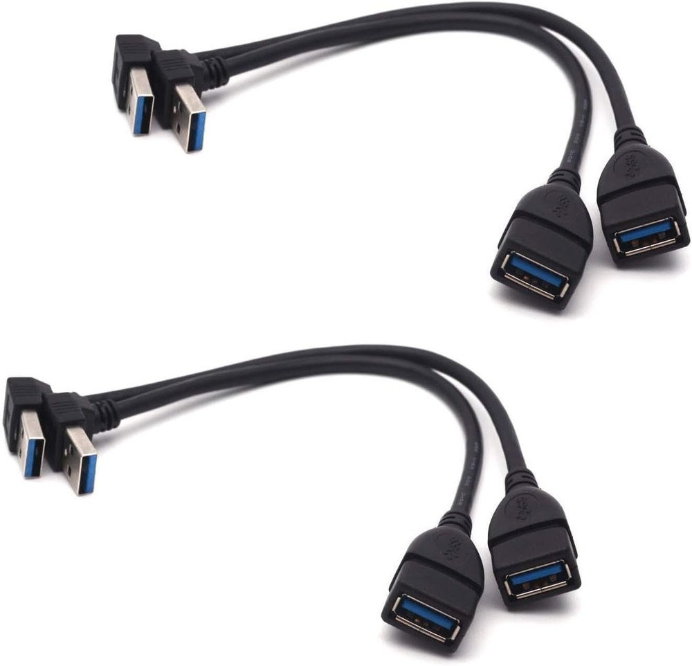 Antrader USB 3.0 Right Angle 90 Degree UP & Down Usb Cable Up +