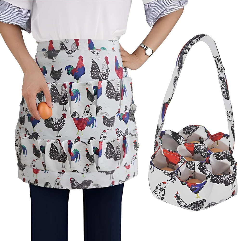 2 Pcs Chicken Egg Gathering Apron