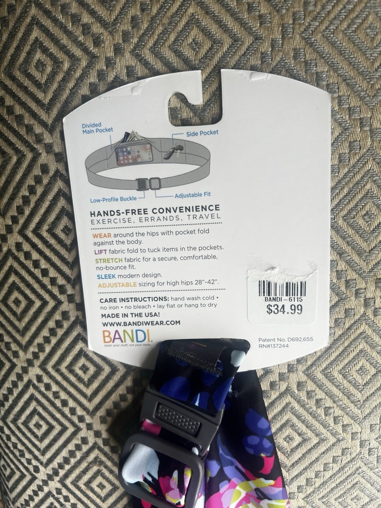 BANDI RUNNING BELT FLORAL NWT