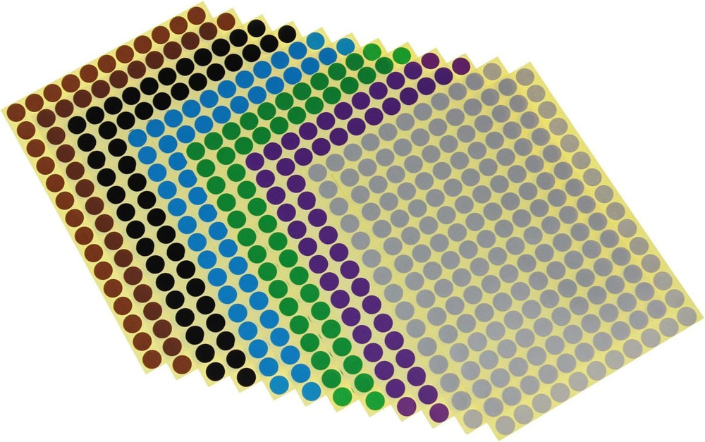 Sticky Color Coding Labels Removable Small Circle Dot Stickers for Classroom Org