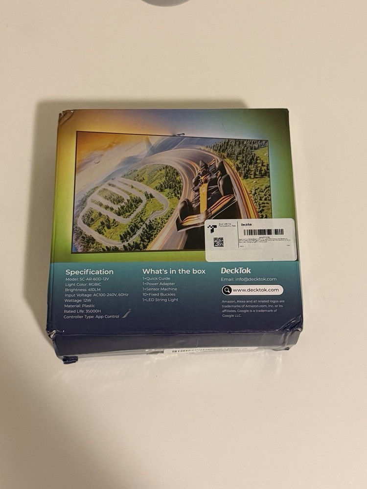 DeckTok TV LED Backlight RGBIC LED Light Strip App Control Dimmable