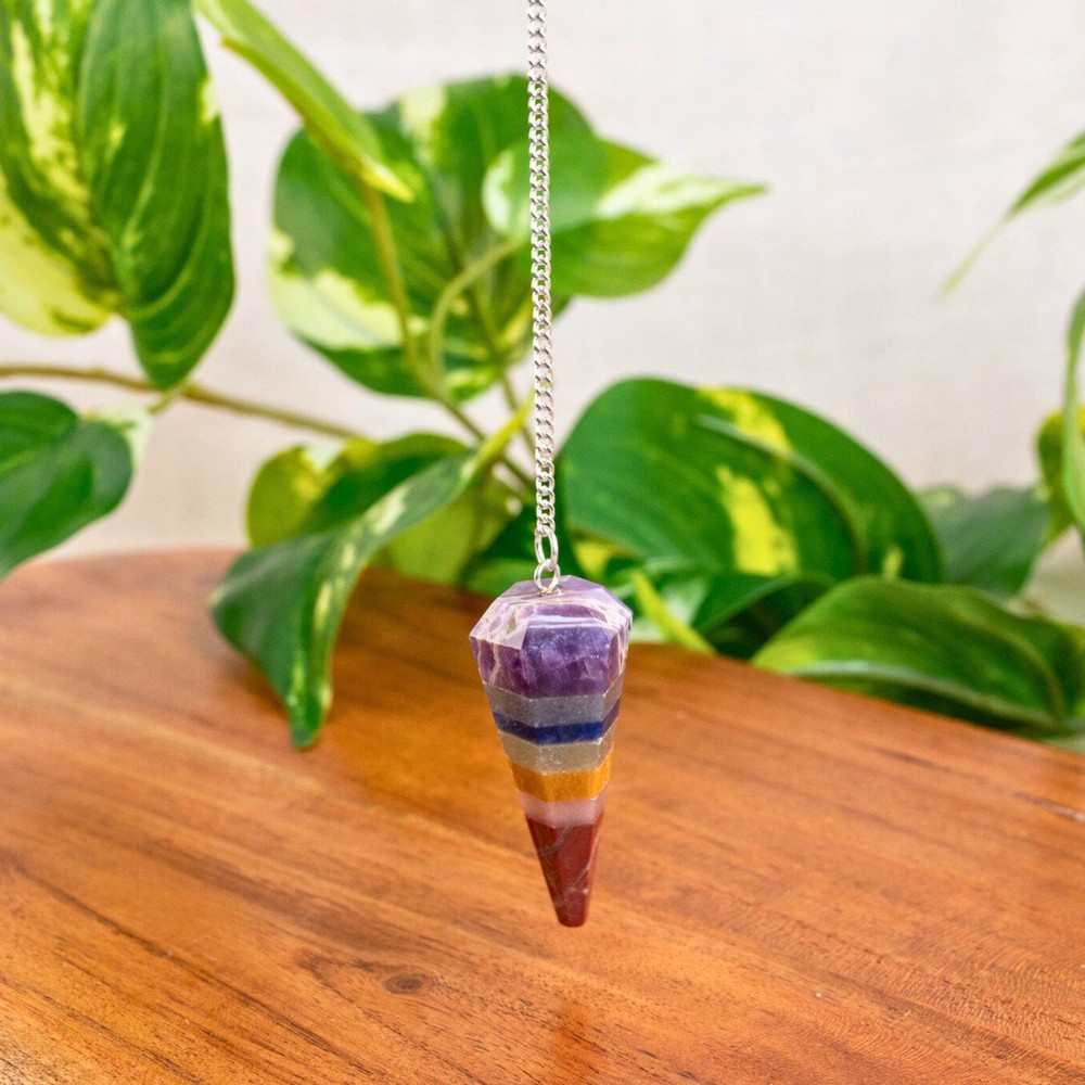 Chakra Faceted Pendulum