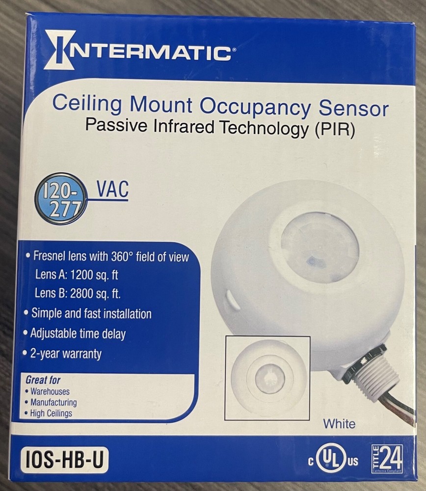 NEW INTERMATIC CEILING MOUNT OCCUPANCY SENSOR PASSIVE INFRARED TECHNOLOGY (PIR)