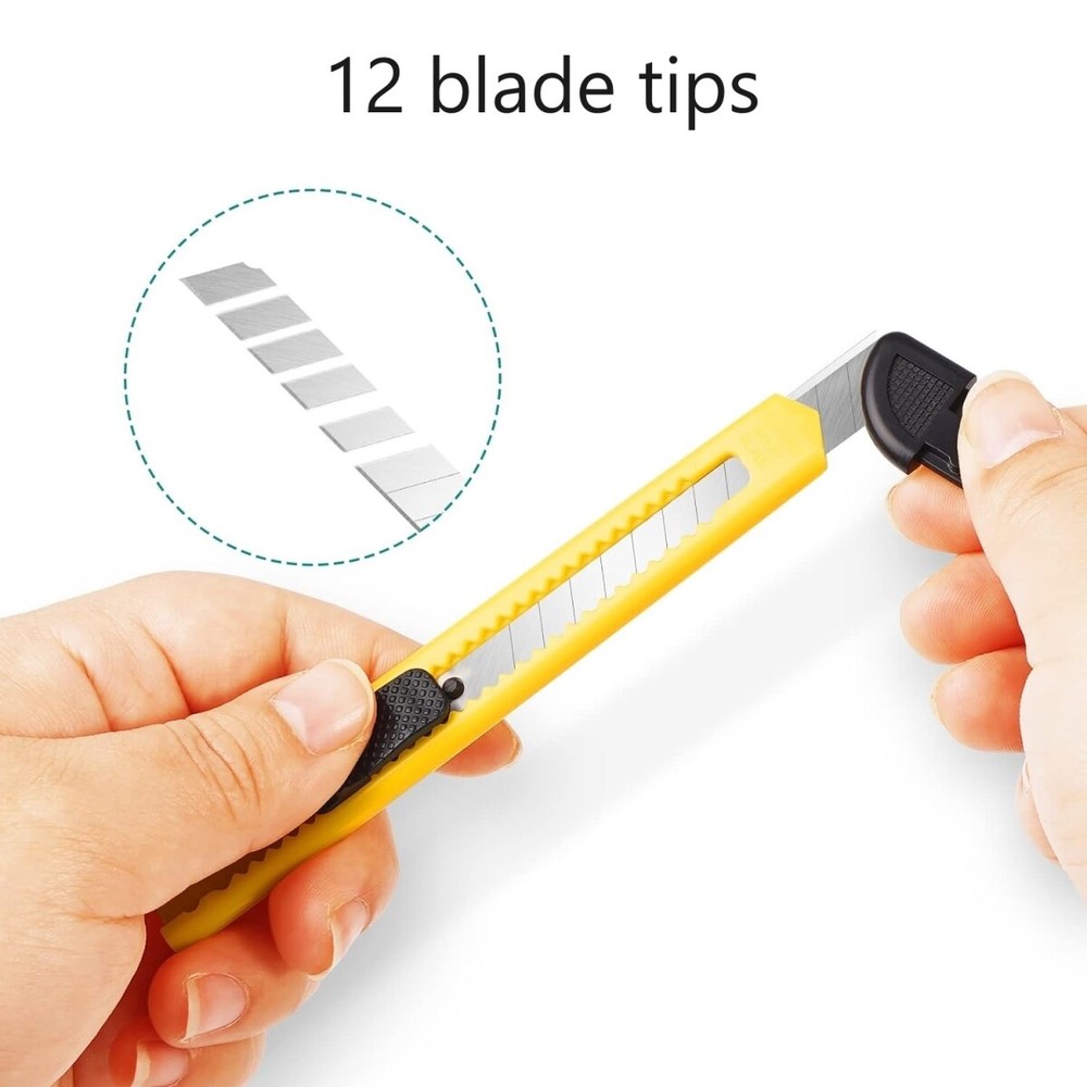 100x Razor Blade Utility Knife Box Cutter Sharp Snap Precise Exacto Plastic Case