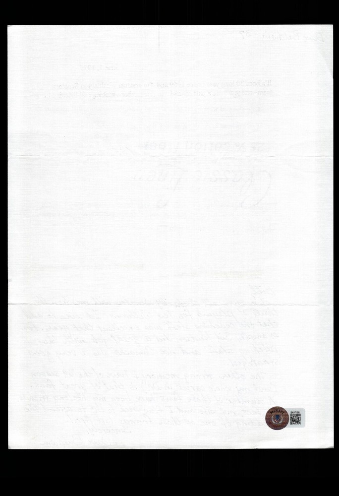FAN LETTER RESPONSE - DAVE BALDWIN, RE: 1969 WASHINGTON SENATORS, BAS CERTIFIED