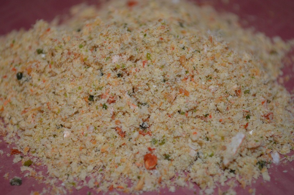 Shrimp and Veggie Dinner - Hermit Crab Food