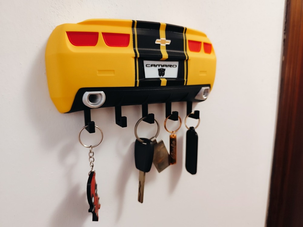 Bumblebee Camaro key hanger custom art