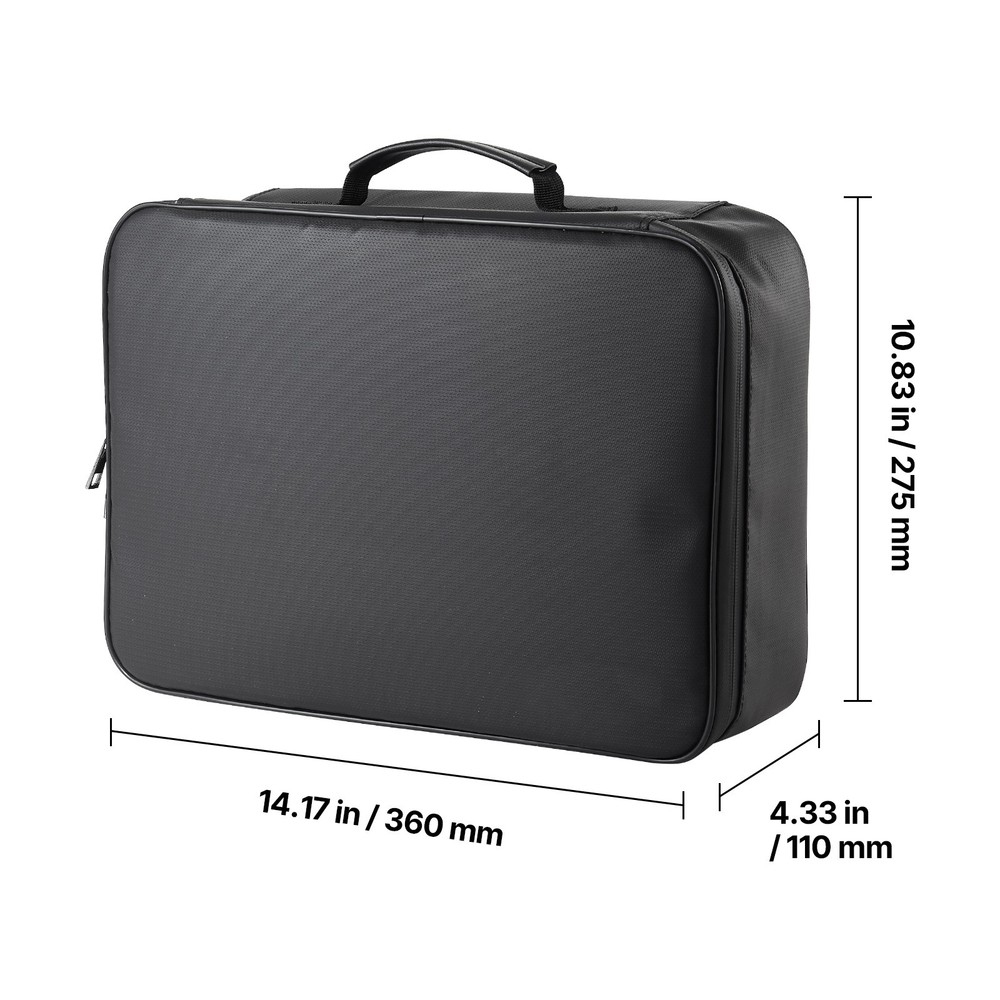 Uimoso Fireproof Document Storage Box 1832℉ Multi-Layer File Organizer with Lock