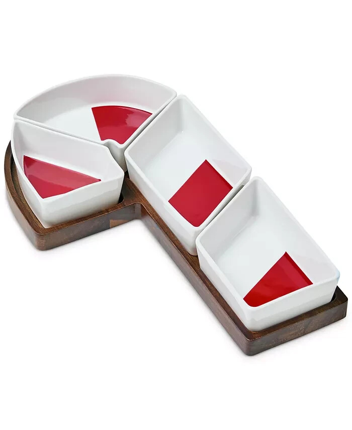 THE CELLAR Holiday Candy Cane Divided Server