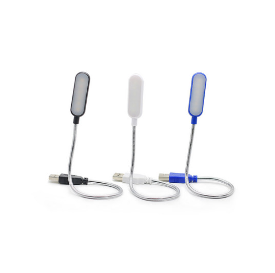 2pcs Mini LED Flexible Book Light USB Night Light Portable Desk Reading Light