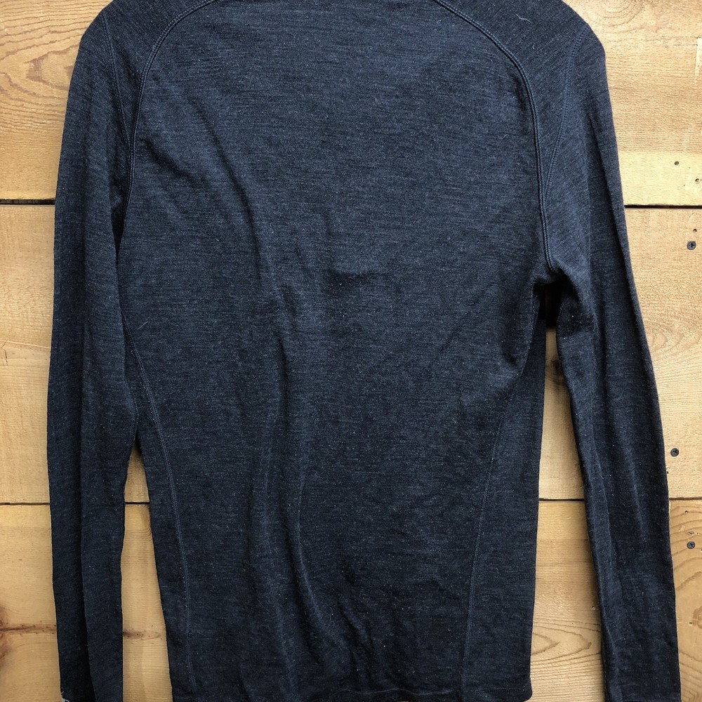 Smartwool Merino Wool 1/4 Zip Pullover Long Sleeve Mens Size Small Gray Stretch