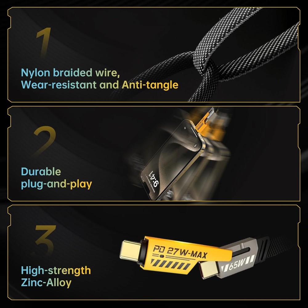 4 in 1 Multi Charger Cable Fast Charging Cable for iPhone Android Samsung Galaxy