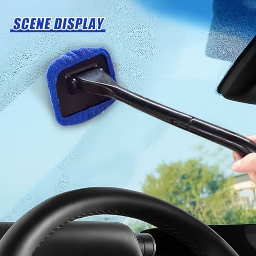 7PCS Car Care Microfiber Cloths, Windshield Cleaner Microfiber Pad Blue