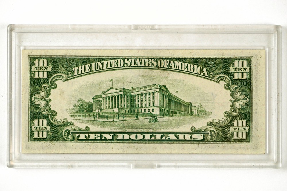 1934 C $10 Ten Dollar Silver Certificate Blue Seal Note (...00A) -N