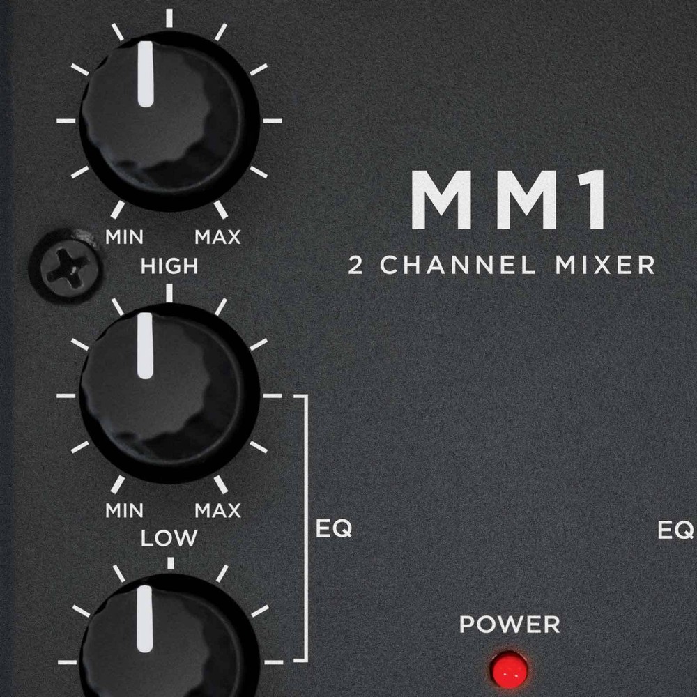 Gemini MM1 2-Channel Mic Input Compact Portable EQ DJ Mixer