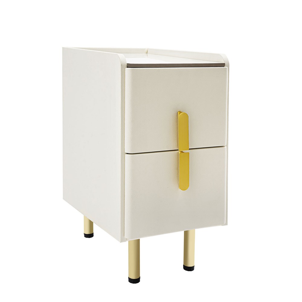 Narrow Bedside Table with Drawers, Bedside Table, Slim Bedside Table