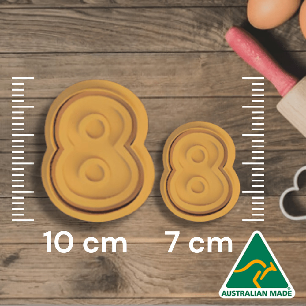 0-8 Basic Number Set Cookie Cutter/Embosser Stamps